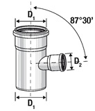 PP Разклонител ф75/50-87°30 0