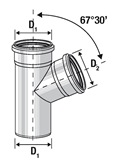 SILERE Разклонител ф110/110-67°30 0